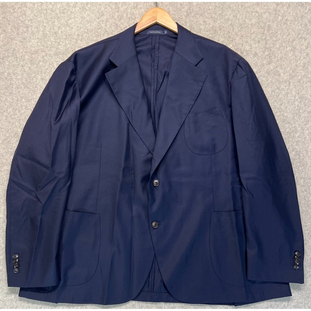 Suitsupply La Spalla Mens Blazer Navy Wool Single Breasted Two Button Classic 54